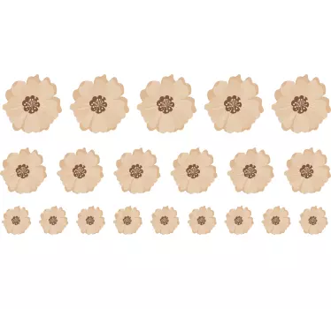 Ilustrovane nalepky na stenu boho kvety - Tenstickers