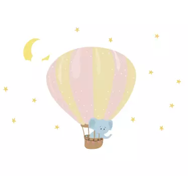 Balón slon ilustrácie nástenné umenie - Tenstickers