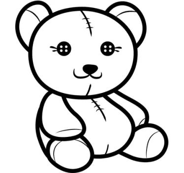 Deti medvedík obrys obtisky - Tenstickers