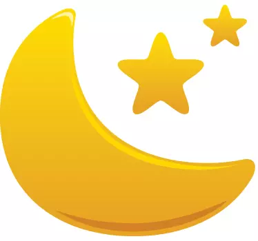 Deti zlatý mesiac a hviezdy obtlačok - Tenstickers