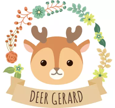 Detská jeleň kresba ilustrácie nástenné umenie - Tenstickers