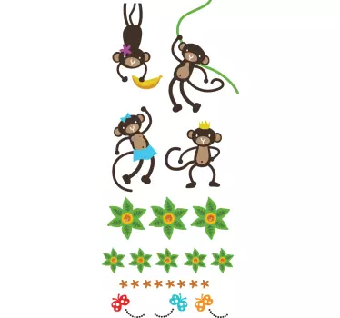 Detské párty opice na stenu - Tenstickers