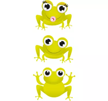 Detské samolepky tri žaby - Tenstickers