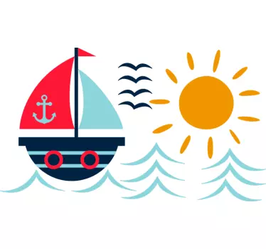 Kresba lode námornou nálepkou - Tenstickers