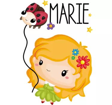 Lienka dieťa kresba ilustrácie múr umenie - Tenstickers