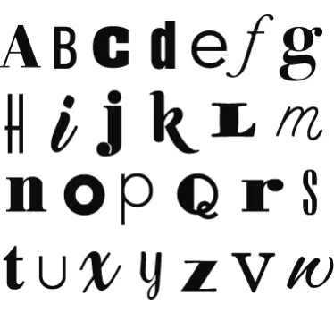 Moderná abeceda text na stenu - Tenstickers
