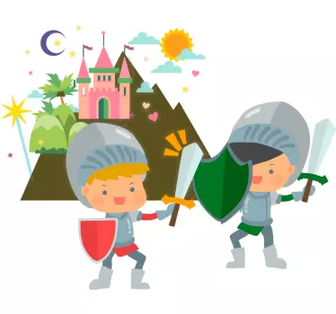 Nálepka detských rytierov - Tenstickers