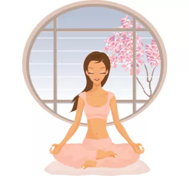 Nálepka estetická meditácia pokoj - Tenstickers