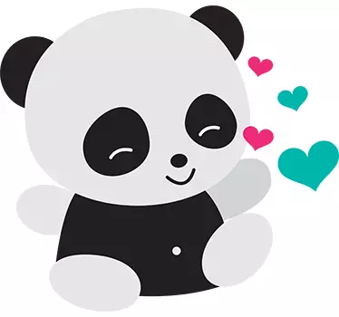 Nálepka milujúceho detského panda - Tenstickers