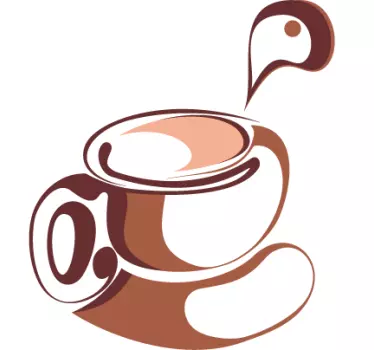 Nálepka na abstraktné šálky kávy - Tenstickers
