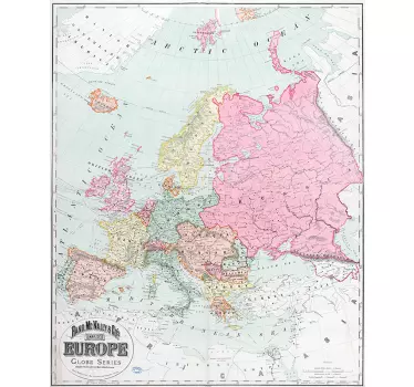 Nálepka mapa Európy z 1900 - Tenstickers