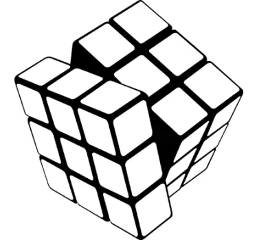 Nálepka na monochromatický rubik kocka - Tenstickers