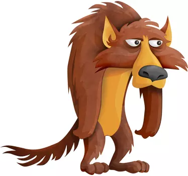 Nálepka na nevrlý vlk - Tenstickers