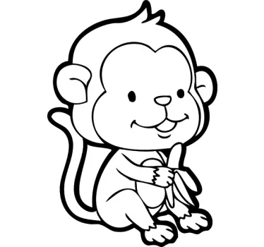 Nálepka na opicu pre bábätká a banány - Tenstickers