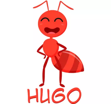 Nálepka na stenu mravca s menom - Tenstickers
