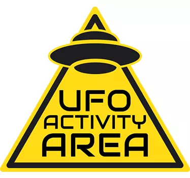 Nálepka na stenu ufo pre oblasť činnosti - Tenstickers