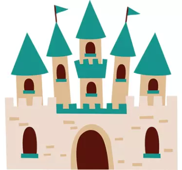 Nálepka na steny čela detského hradu - Tenstickers
