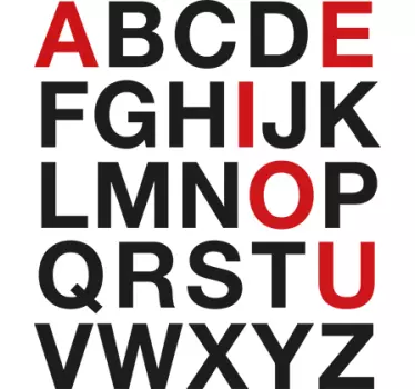 Nálepka na text helvetic abeceda - Tenstickers