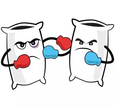 Nálepka na vankúš na boj s vankúšom - Tenstickers