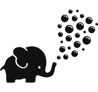 Nálepka na vyfukovanie bublín zo slona - Tenstickers