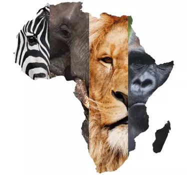Nálepka pre africké zvieratá - Tenstickers