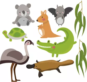 Nálepka pre austrálske zvieratá - Tenstickers