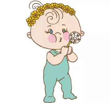 Nálepka pre chlapca s púpavou pre deti - Tenstickers