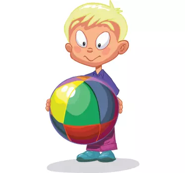 Nálepka pre deti dieťa s loptou - Tenstickers