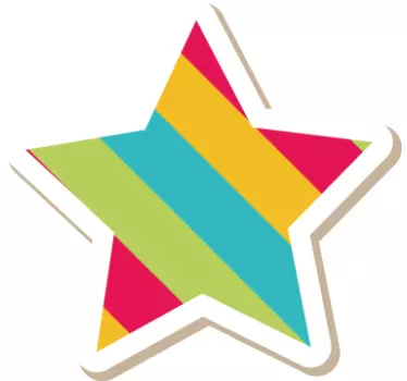 Nálepka pre deti farebná hviezda - Tenstickers