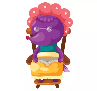 Nálepka pre deti farebná rozprávková babička - Tenstickers