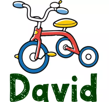 Nálepka pre deti farebný dizajn detského bicykla - Tenstickers