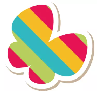 Nálepka pre deti farebný tvar motýľa - Tenstickers