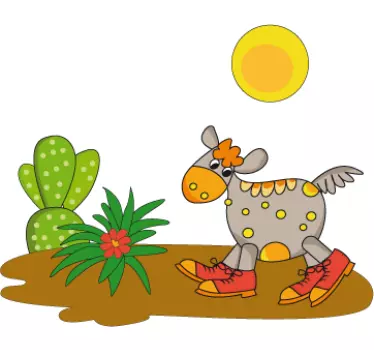 Nálepka pre deti hravá chodiaca krava - Tenstickers