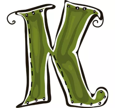 Nálepka pre deti hravé písmeno k - Tenstickers