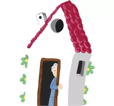 Nálepka pre deti hravý vchod do domu - Tenstickers
