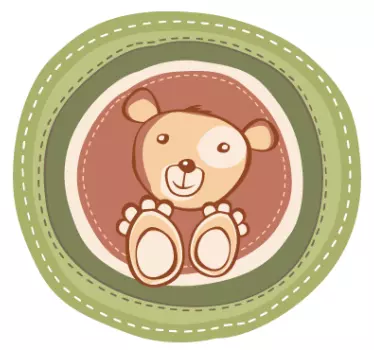 Nálepka pre deti ilustrácia roztomilého medveďa - Tenstickers