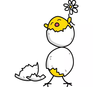 Nálepka pre deti postava liahnuceho kuriatka - Tenstickers