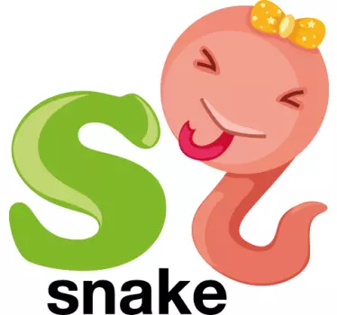 Nálepka pre deti roztomilý hadí kamarát - Tenstickers