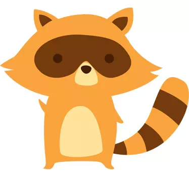 Nálepka pre deti roztomilý ježko charakter - Tenstickers