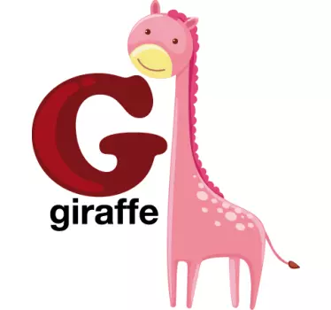 Nálepka pre deti s dizajnom žirafy - Tenstickers