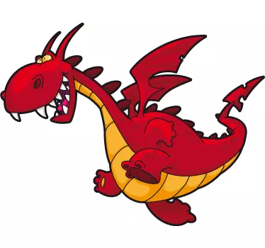 Nálepka pre deti s kreslenými drakmi - Tenstickers