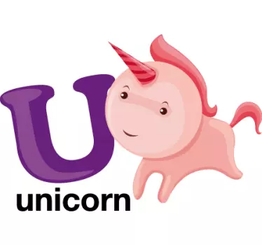 Nálepka pre deti s rozprávkovým jednorožcom - Tenstickers