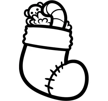 Nálepka pre deti s roztomilou ilustráciou ponožky - Tenstickers