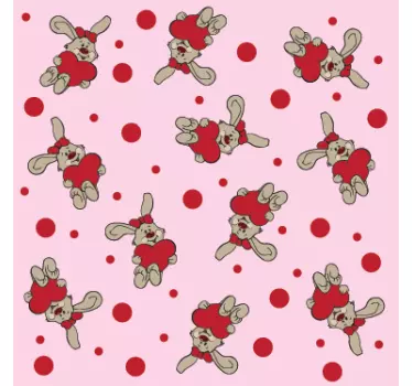 Nálepka pre deti s roztomilým motívom zajaca - Tenstickers