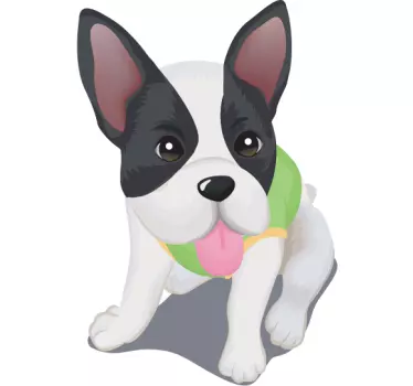 Nálepka pre deti sivej a šedej šteniatka - Tenstickers