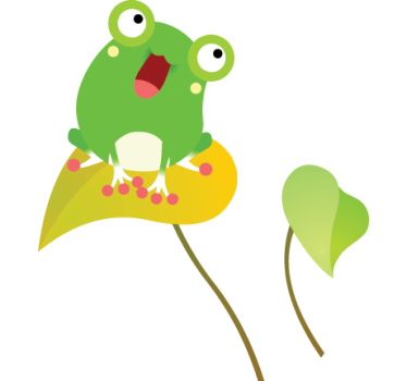 Nálepka pre deti spievajúce žaby na stenu - Tenstickers