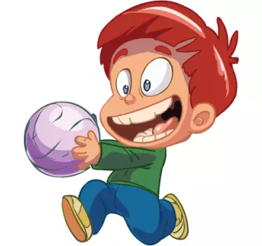 Nálepka pre deti šťastné hrajúce sa dieťa - Tenstickers