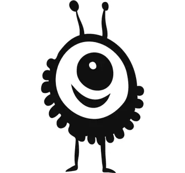 Nálepka pre deti veselá tvár monštra - Tenstickers