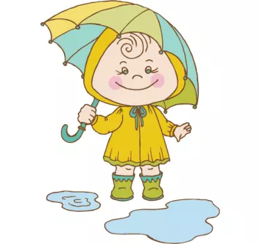 Nálepka pre deti veselý dáždnikový hrdina - Tenstickers