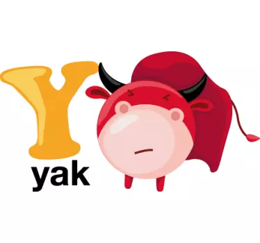Nálepka pre deti z písmena y - Tenstickers